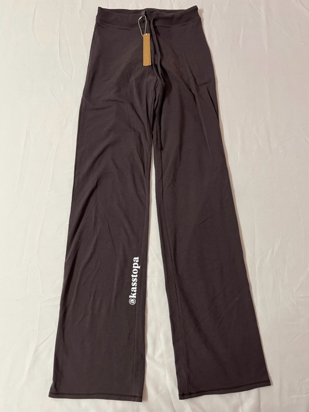 SKIMS Cotton Jersey Straight Leg Pants Pant Sweatpants Brown Iron
